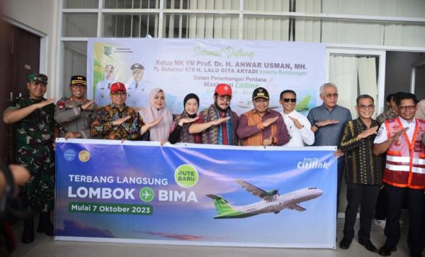 Bawa Rombongan Ketua MK, Maskapai Citilink Terbang Perdana ke Bandara SMS Bima