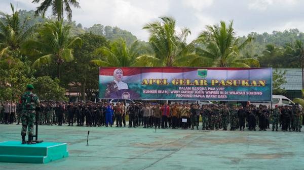 Personil TNI-Polri Disiagakan Jelang Kunjungan Istri Wakil Presiden ke Kota Sorong