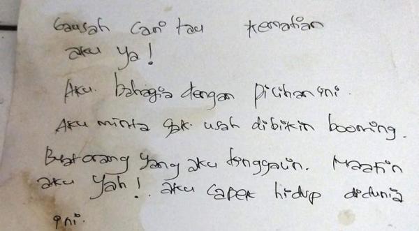 Mahasiswi Cantik Ditemukan Tewas di Kamar Kos, Tinggalkan Surat Wasiat, Ternyata Ini Isinya