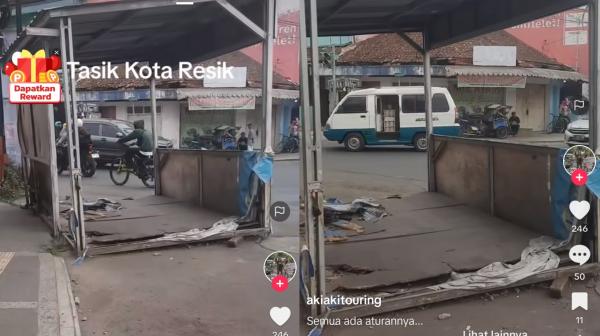 Pos Polisi di Jalan Gunung Sabeulah Kota Tasikmalaya Viral di TikTok, Dianggap Mengahalangi Jalan