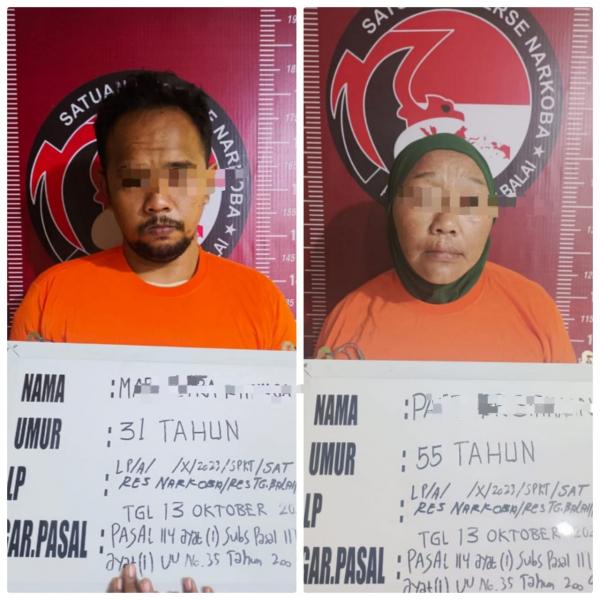 Parah! Ibu dan Anak di Tanjung Balai Diciduk Polisi karena Jualan Narkoba 
