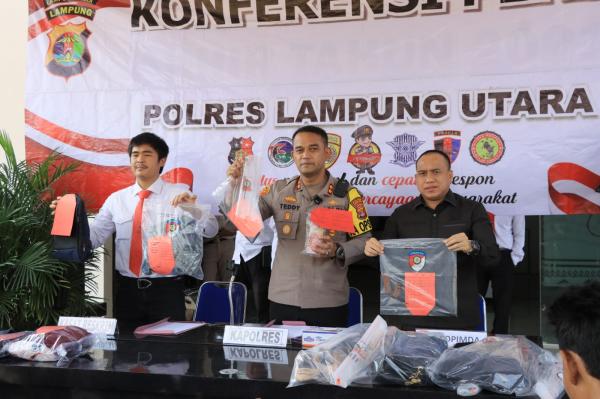 Gelar Konferensi Pers, Polres Lampung Utara Ungkap Berbagai Kasus Kejahatan