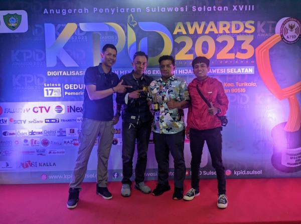 iNews Makassar Raih KPID AWARD 2023 Kategori Lembaga Penyiaran Peduli Siaran Lokal Terbaik
