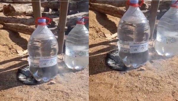 Viral, Galon Air Minum Lagi-lagi Gosong Akibat Teriknya Matahari