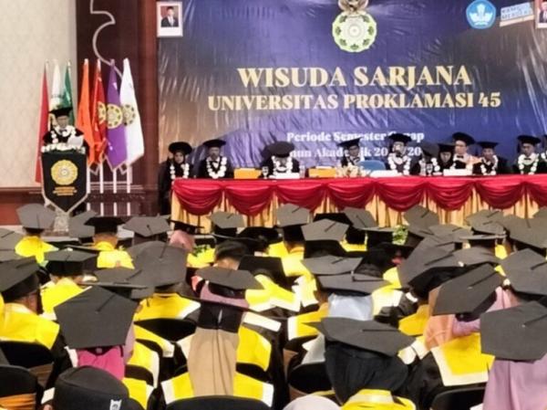 Universitas Proklamasi 45 Yogyakarta Wisuda 120 Mahasiswa, 62 Diantaranya Cumlaude