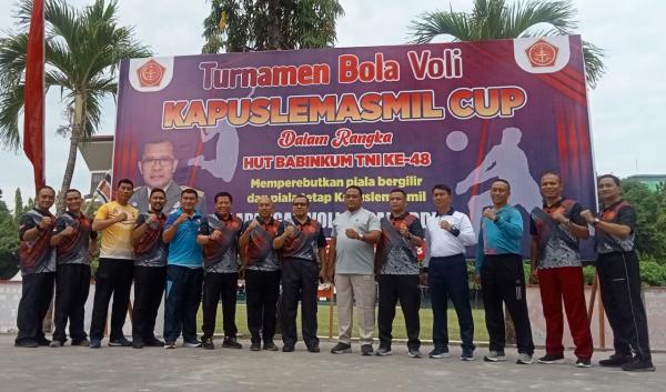 Hut Babinkum ke 48, Lemasmil IV Makassar Gelar Turnamen Bola Voli Kapuslemasmil Cup