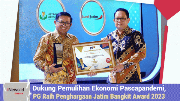 Dukung Pemulihan Ekonomi Pascapandemi, PG Raih Penghargaan Jatim Bangkit Award 2023