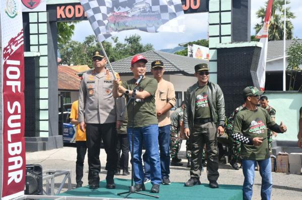 Gubernur Melepas Secara Resmi Peserta IOF Jambore Overland Sulbar HUT TNI Ke-78 