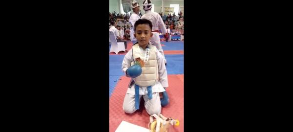 Atlet Way Kanan Patih Sabet Medali Emas dalam Kejuaraan Karate International di Bali