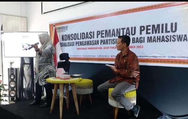 Bawaslu Aceh Tengah Ajak Mahasiswa Awasi Pemilu 2024