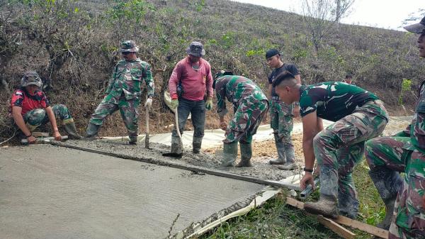 Mempersolek Pembangunan Desa Bungbangsari Melalui TMMD ke-118 Kodim 0608 Cianjur