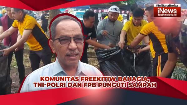 VIDEO: Komunitas Freekitiw Bahagia, TNI-Polri dan FPB Punguti Sampah di Kompleks Dadaha