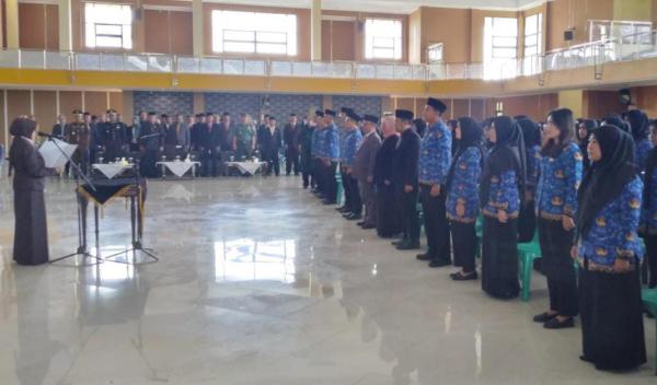 Ratusan PNS di Kota Banjar Dilantik Ade Uu Sukaesih, 3 Kepala Dinas Dirotasi