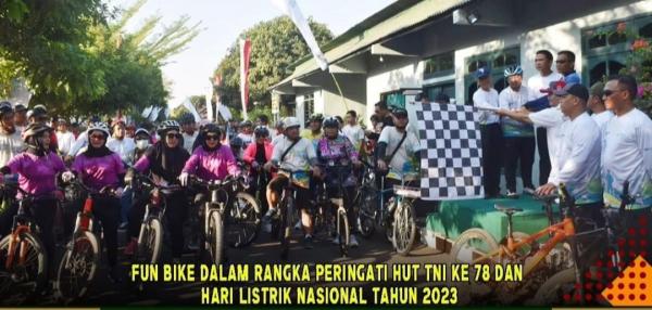 HUT TNI ke-78 dan Hari Listrik Nasional 2023, Gelaran Fun Bike Bertabur Hadiah Diikuti Ribuan Warga