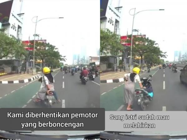 Viral Pengendara Motor Hadang Ambulans di Tengah Jalan, Minta Tolong Antar Istri yang Mau Melahirkan