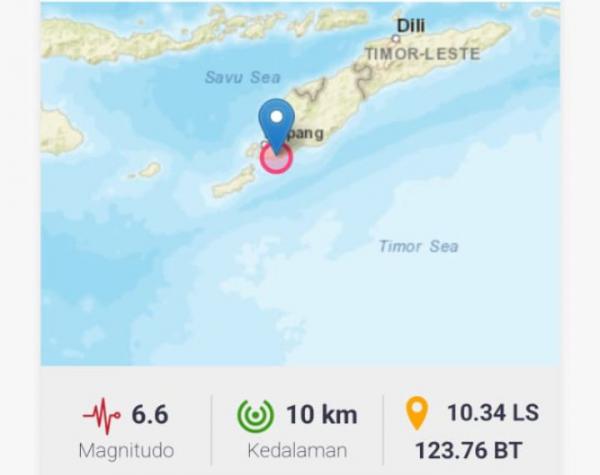 Kupang Dilanda Gempa 6,6 SR tidak Berpotensi Tsunami, Warga Berhamburan