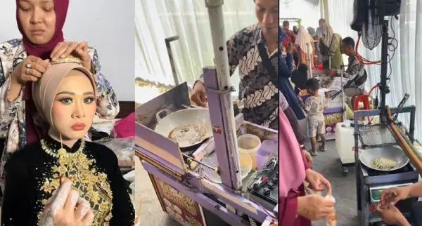 Viral di Media Sosial, Hidangan Jajanan Kaki Lima di Pesta Pernikahan