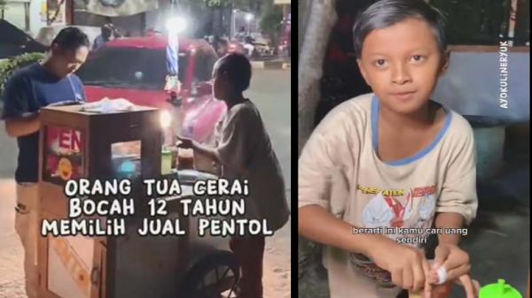 Viral Bocah 12 Tahun Jualan Pentol setelah Orang Tua Cerai, Netizen: Ciri-Ciri Calon Pengusaha!
