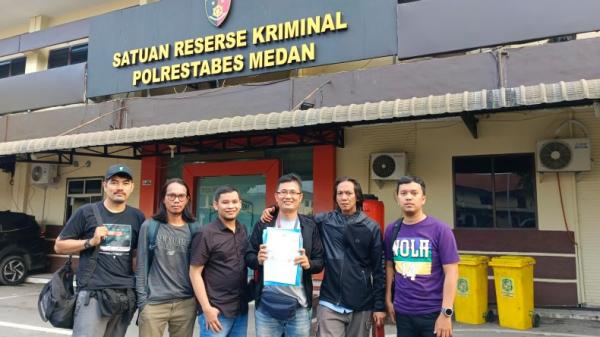 Cemarkan Nama Baik Wartawan, Sekjen SMeCK Hooligan Dilaporkan ke Polrestabes Medan