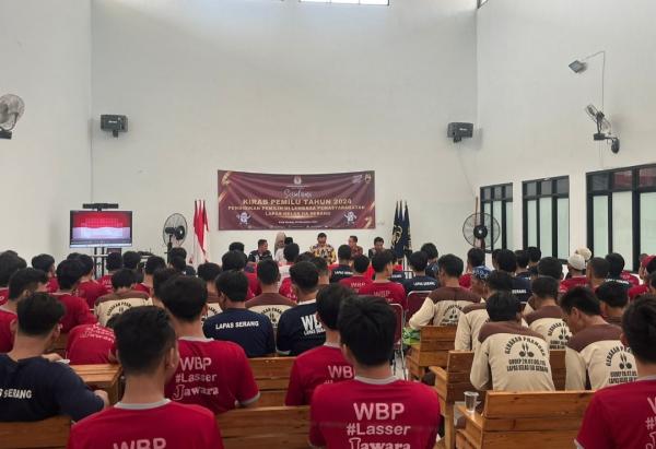 KPU Kota Serang Berikan Sosialisasi Pemilu kepada Warga Binaan di Lapas Serang