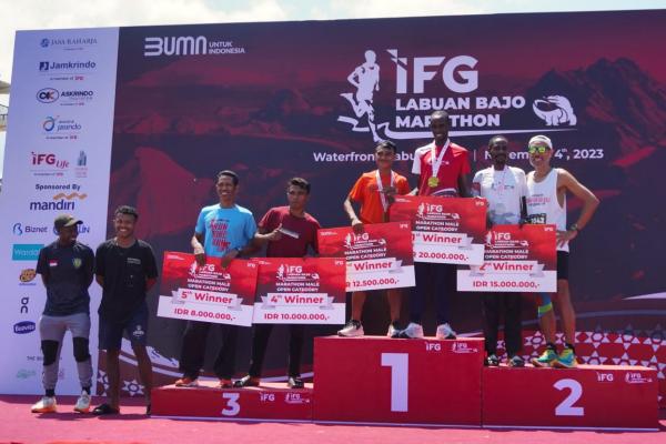 IFG Labuan Bajo Marathon Sukses, Pelari Kenya Juara Kategori Pria