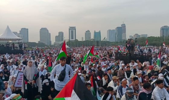 Ratusan Ribu Orang Gelar Aksi Bela Palestina, Dihadiri Tokoh Nasional hingga Menteri