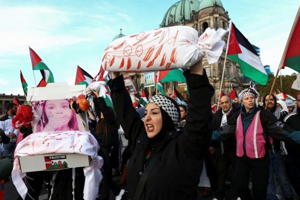 Ribuan Polisi Kawal Demo Bela Palestina di Berlin Jerman