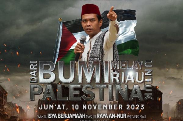 UAS dan Pemprov Riau Gelar Galang Dana Untuk Rakyat Palestina