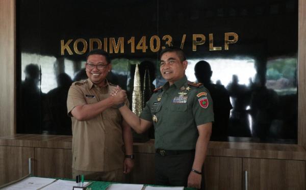 Pj Wali Kota Palopo Sambut Brigjen TNI Sugeng Hartono, Komandan Korem 141 Toddopuli