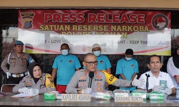 3 Pekerja Migran Indonesia Bawa Sabu 4 Kg dari Malaysia Dibekuk Polres Asahan