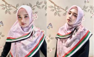Tampil Cantik dan Anggun Inara Rusli saat Berhijab Motif Bendera Palestina