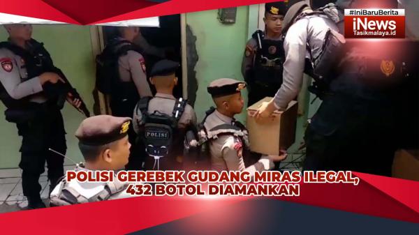 VIDEO: Polisi Gerebek Gudang Miras Ilegal di Tasikmalaya, 432 Botol Disita
