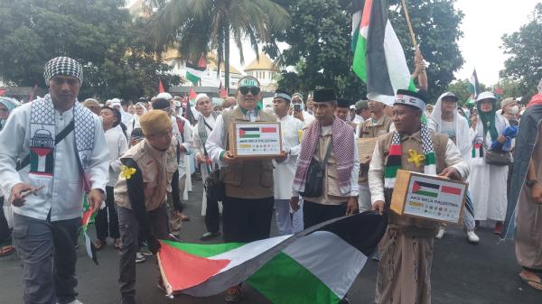 Aksi Bela Palestina di Tasikmalaya, Penggalangan Donasi Capai Rp150 Juta Lebih