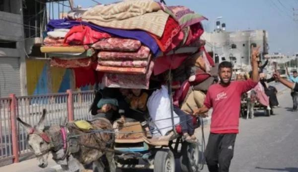 Miris, Tak Ada Bahan Bakar, Warga Gaza Pakai Keledai untuk Mengungsi