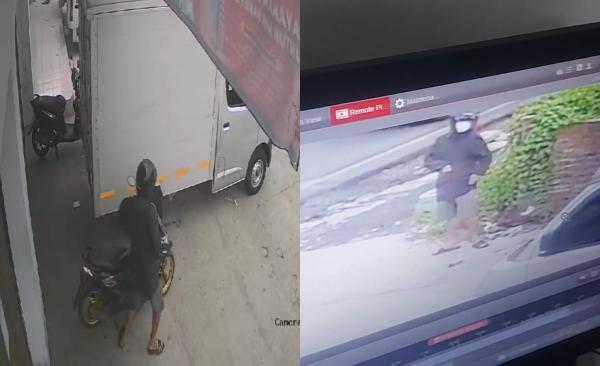 Aksi Pencurian Sepeda Motor Kurir Jasa Ekspedisi di Tasikmalaya Terekam CCTV,  Ini Tampang Pelaku