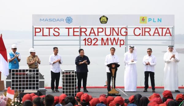 Presiden Jokowi Resmikan PLTS Terapung Cirata 192 MWp, Terbesar di Asia Tenggara