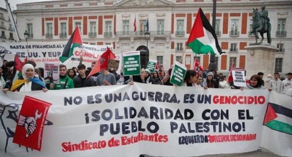 Demo Bela Palestina, Mahasiswa dan Pelajar di 38 Kota Spanyol Mogok Belajar