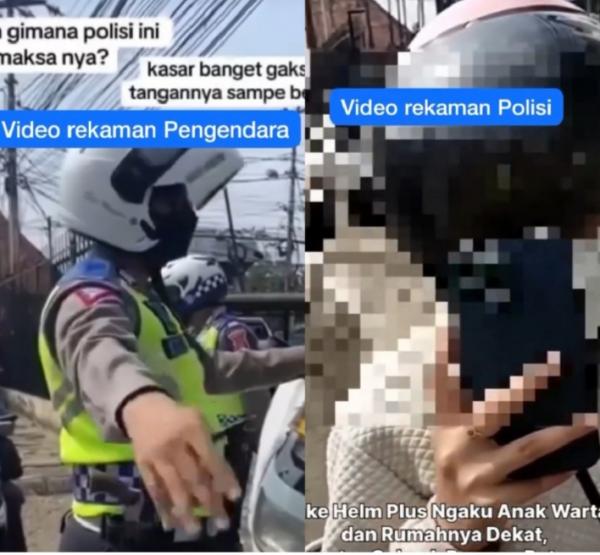 Viral Ngaku Anak Wartawan, Seorang Perempuan Debat dengan Polisi Tidak Mau Ditilang