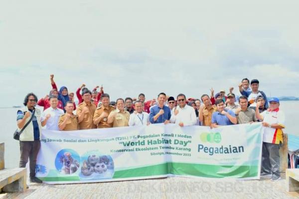 Pegadaian Kanwil l Medan Laksanakan TJSL Konservasi Ekosistem Terumbu Karang di Sibolga