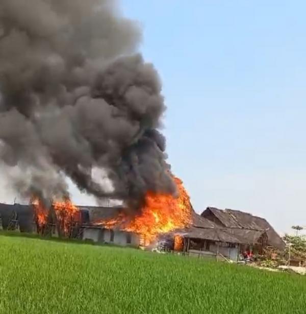 BREAKING NEWS: RM Saung Kabogoh Karawang Kebakaran, Tiga Mobil Pemadam Diterjunkan