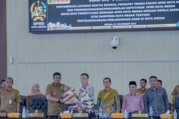 Ranperda tentang Perlindungan Anak Disetujui, Bobby Nasution Apresiasi DPRD Medan