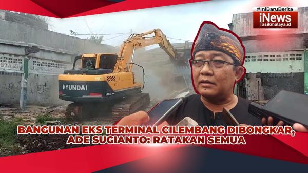 VIDEO: Bangunan Eks Terminal Cilembang Dibongkar, Ade Sugianto: Ratakan Semua
