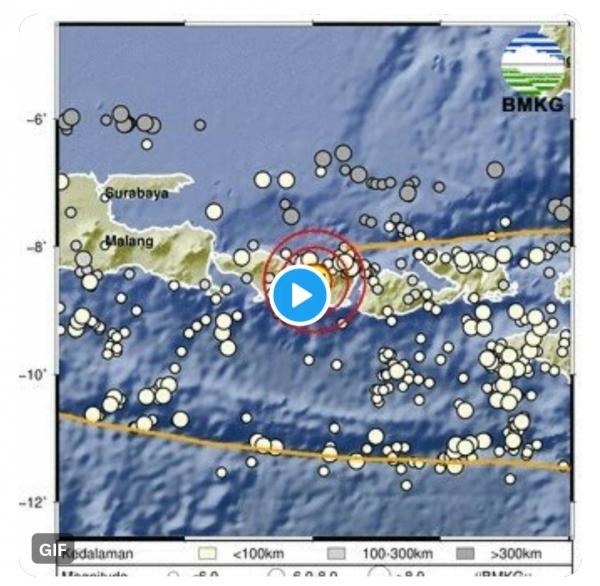 Gempa Guncang Lombok Siang Ini dengan Kekuatan 3,1 M