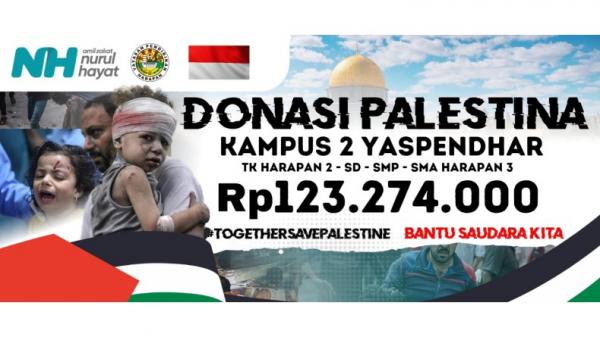 Kampus 2 Harapan Kumpulkan Donasi Sebesar Rp123.274.000 untuk Palestina