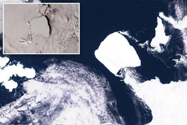 Gunung Es Terbesar di Dunia Lepas dan Bergerak Mengarah Samudera Selatan