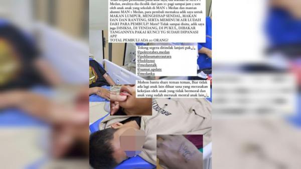Polisi Ungkap Kasus Pembullyan di MAN 1 Medan, Pelaku Utama Ditangkap 