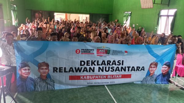 Relanu Deklarasi di Blitar Selatan Untuk Kemenangan Prabowo-Gibran