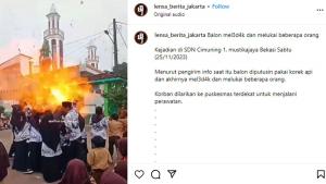 Ngeri, Balon Gas Meledak saat Peringatan Hari Guru di Bekasi, 10 Orang Terluka