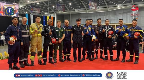 Dinas Gulkarmat DKI Jakarta Juara di Ajang Singapore-Global Firefighting and Paramedics Challenge