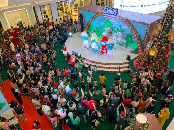 Pertama di Medan, Delipark Mall Hadirkan Smurf Christmas Garden dalam Momen Natal dan Tahun Baru